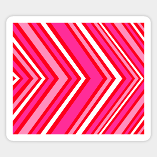 Hot pink and light pink chevrons Sticker